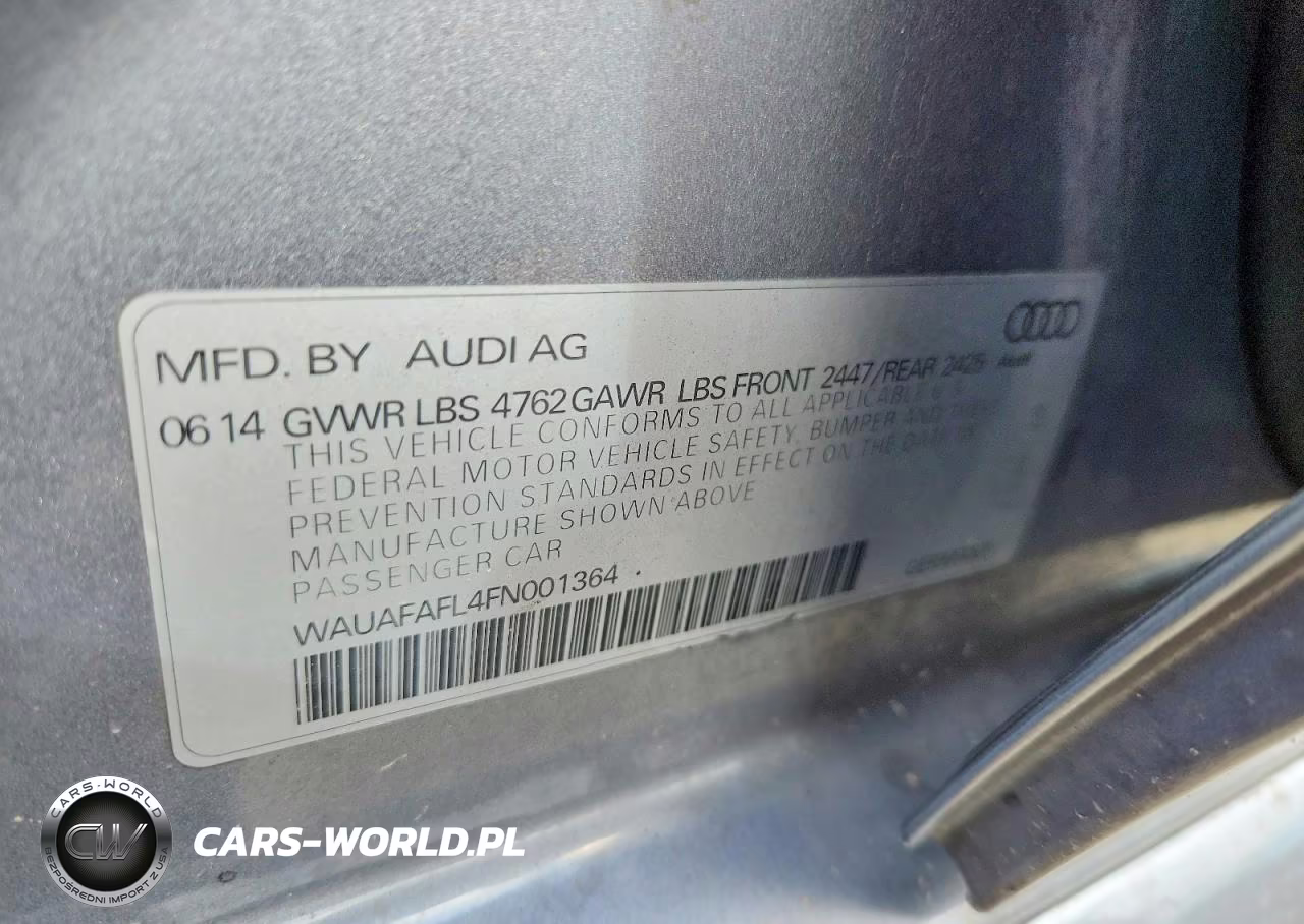 2015 Audi A4 Premium VIN:WAUAFAFL4FN001364 - 13