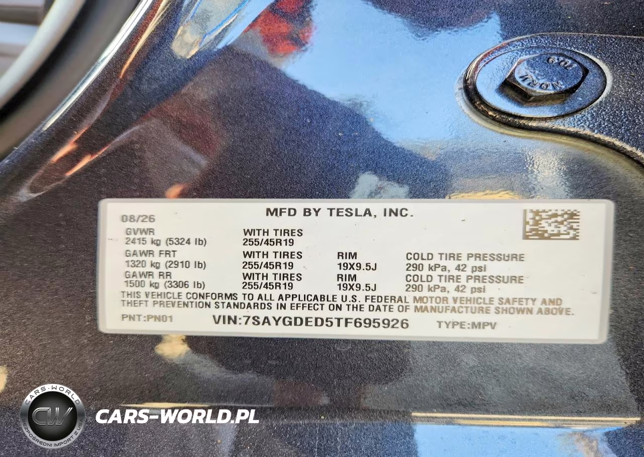 2026 Tesla Model Y VIN:7SAYGDED5TF695926 - 13