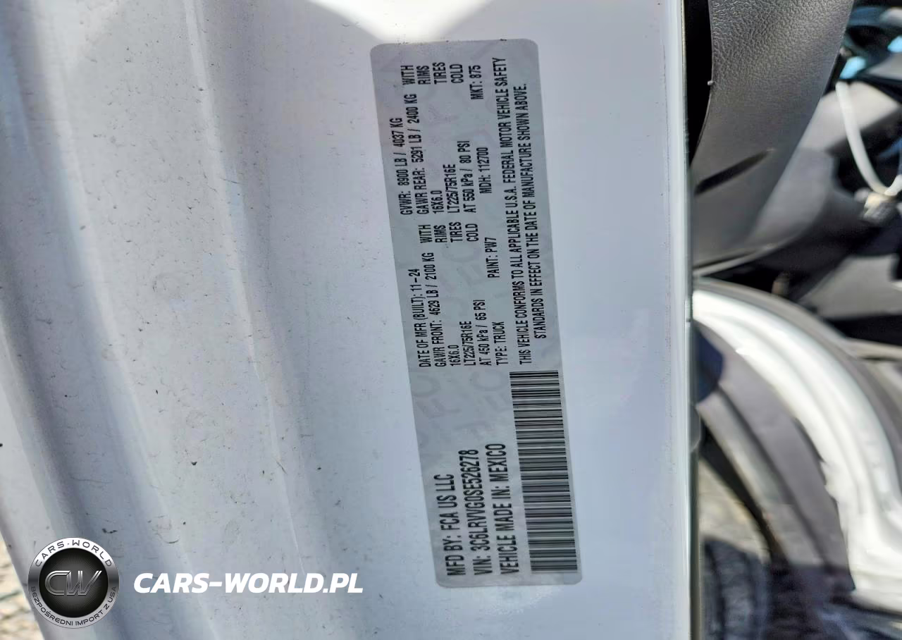 2025 Ram Promaster 2500 Delivery Van VIN:3C6LRVVG0SE526278 - 13