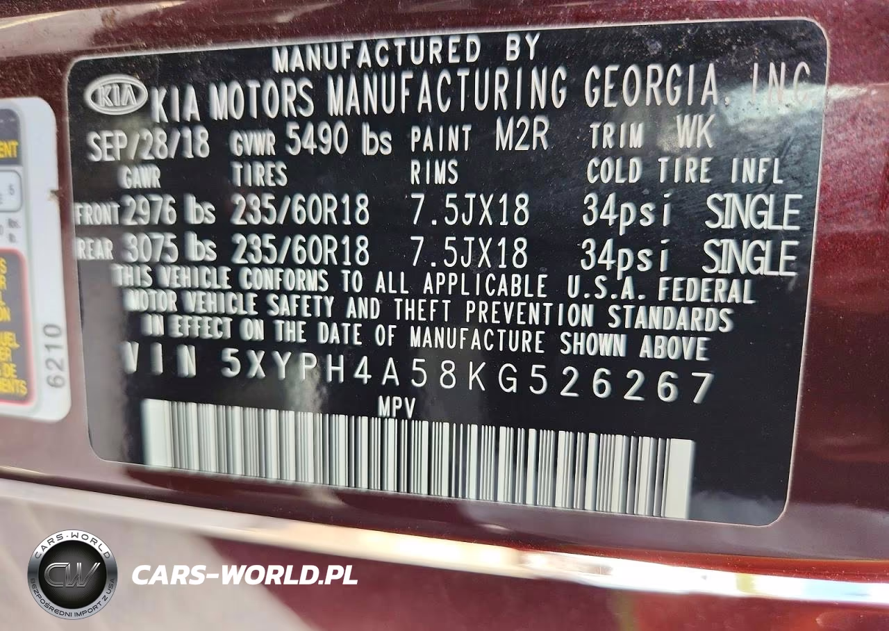 2019 Kia Sorento Ex V6 VIN:5XYPH4A58KG526267 - 14