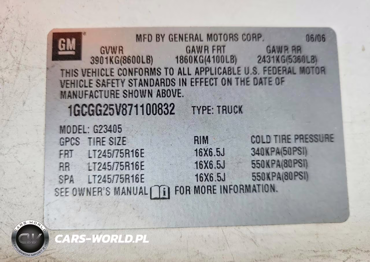 2004 Chev Express VIN:1GCGG25V871100832 - 13