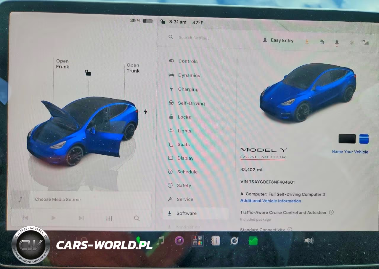 2022 Tesla Model Y VIN:7SAYGDEF8NF404601 - 9
