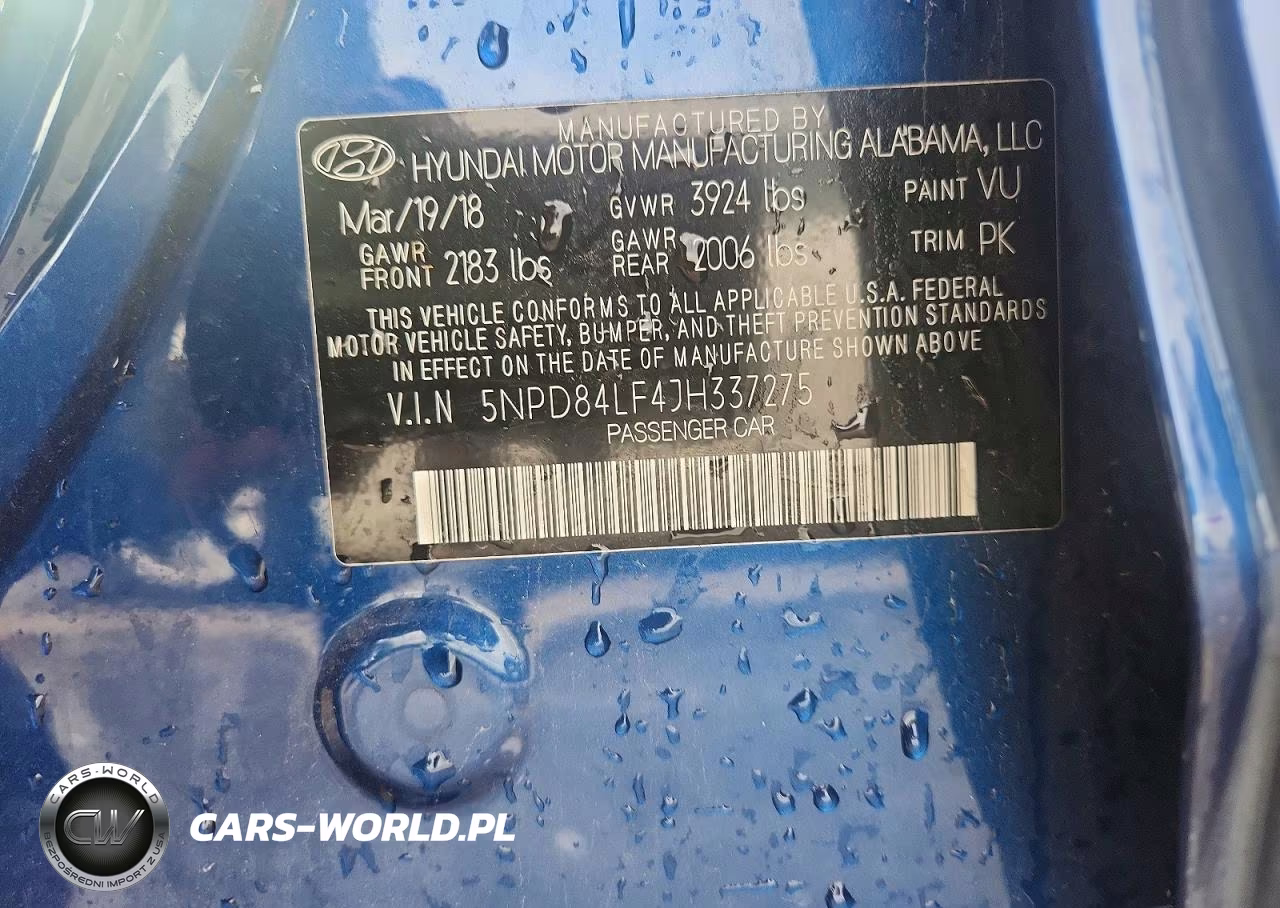 2018 Hyundai Elantra Sel VIN:5NPD84LF4JH337275 - 12