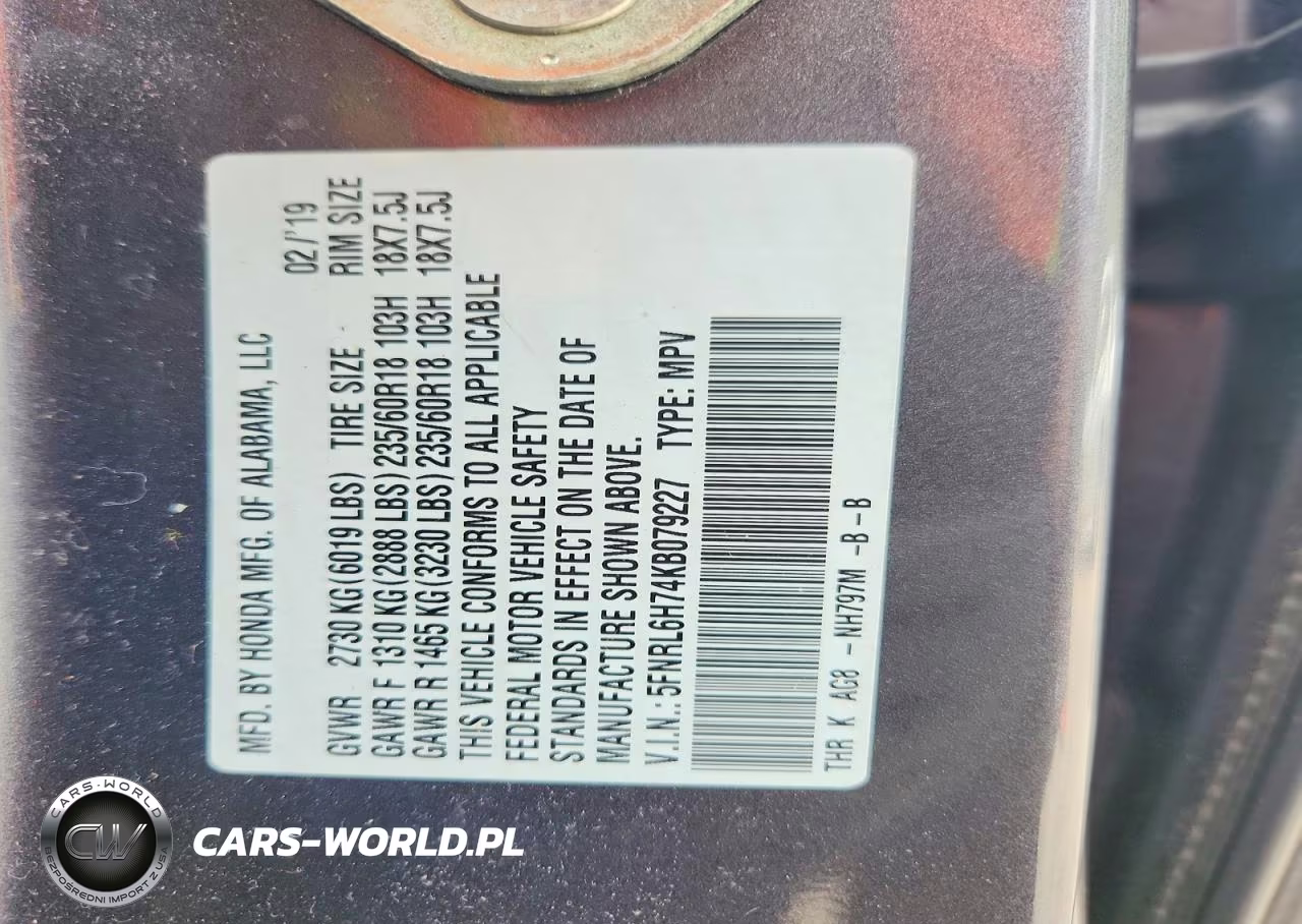 2019 Honda Odyssey Exl VIN:5FNRL6H74KB079227 - 14