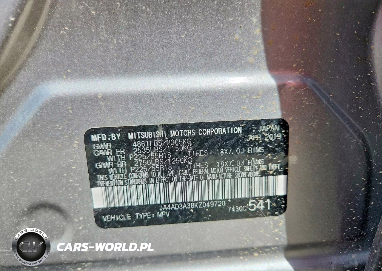 2019 Mitsubishi Outlander Se VIN:JA4AD3A38KZ049720 - 12