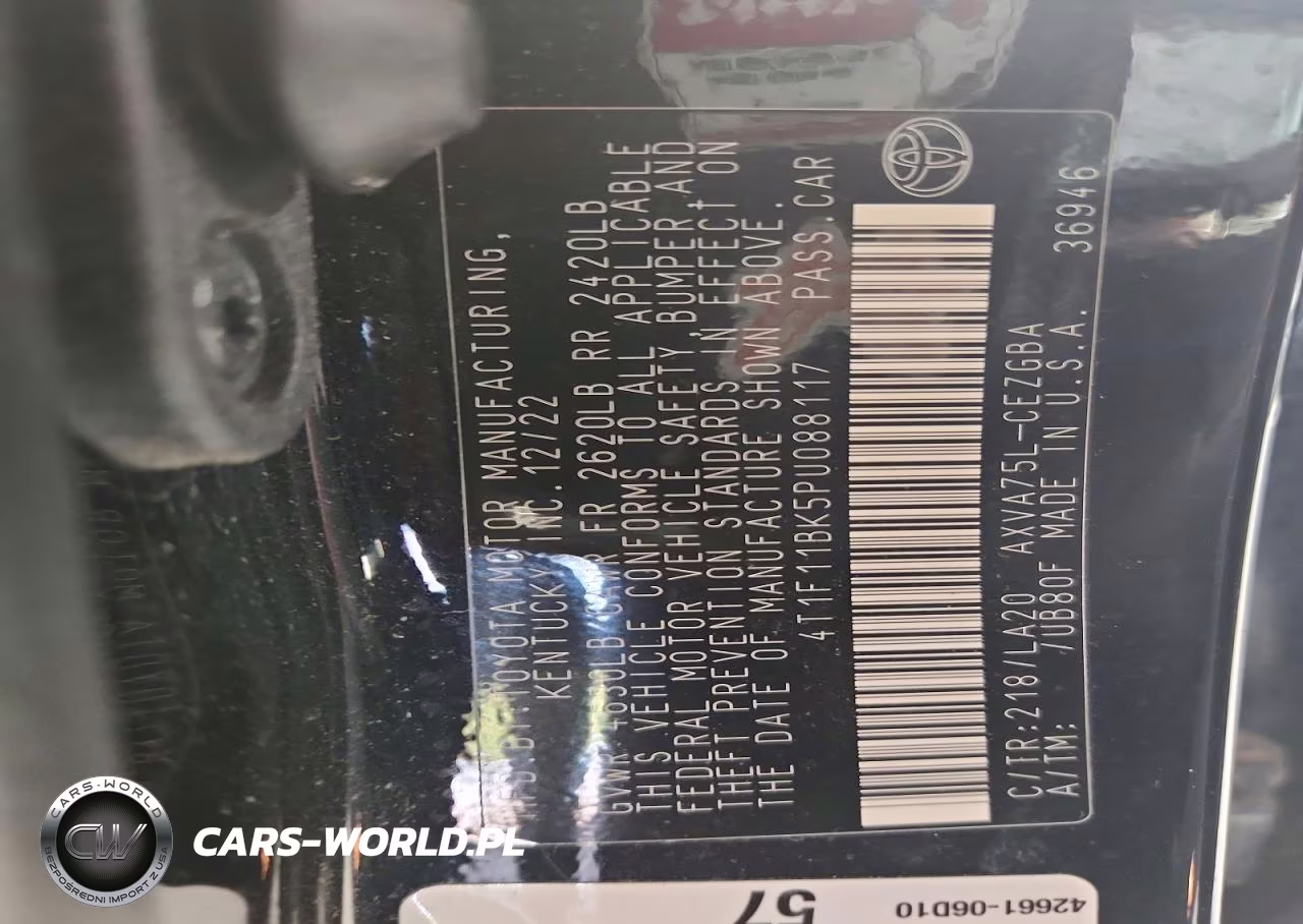 2023 Toyota Camry Xle VIN:4T1F11BK5PU088117 - 12