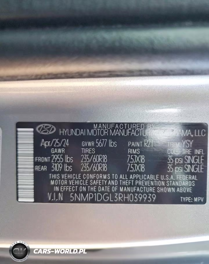 2024 Hyundai Santa Fe Se VIN:5NMP1DGL3RH039939 - 13