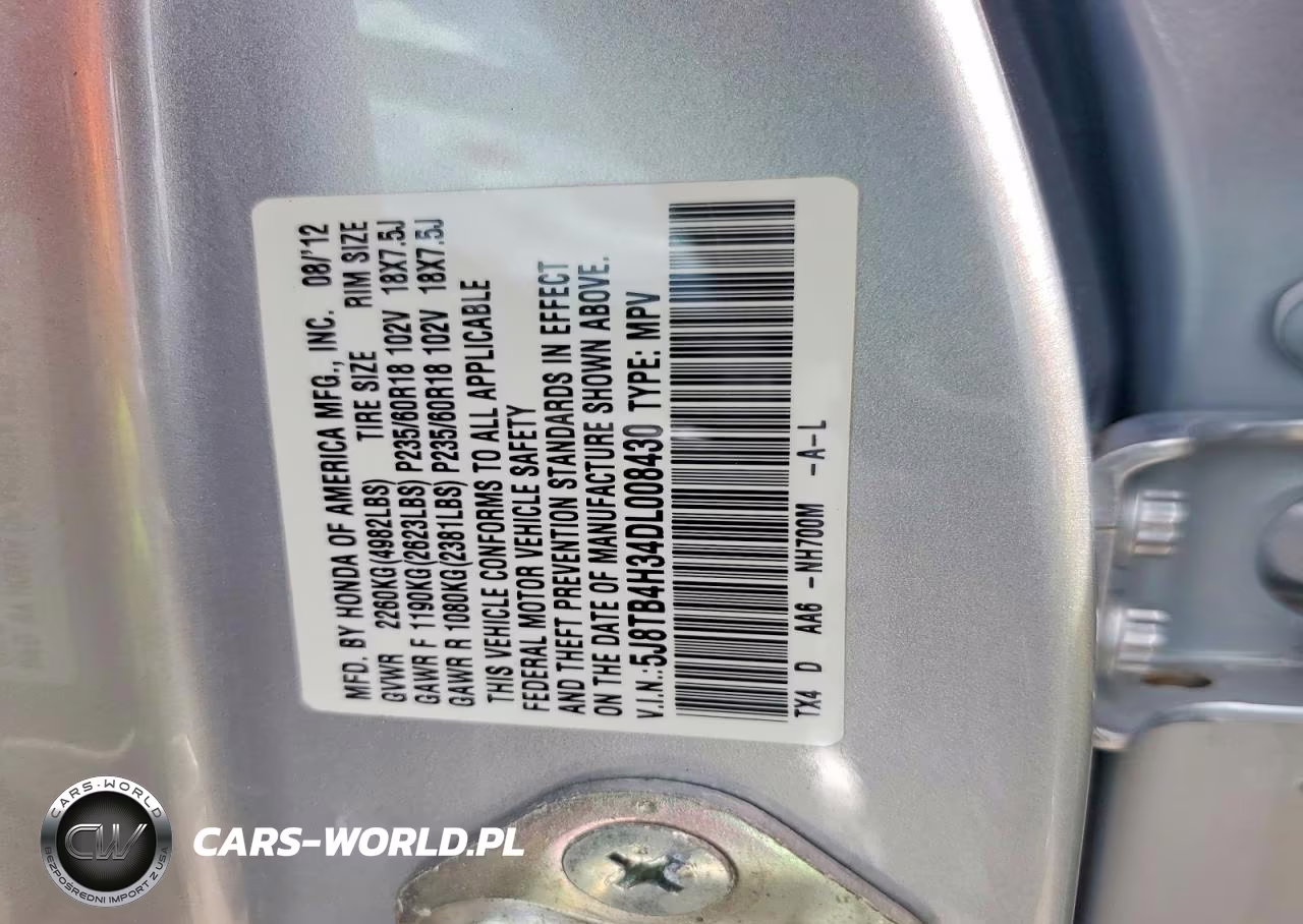 2013 Acura Rdx VIN:5J8TB4H34DL008430 - 13