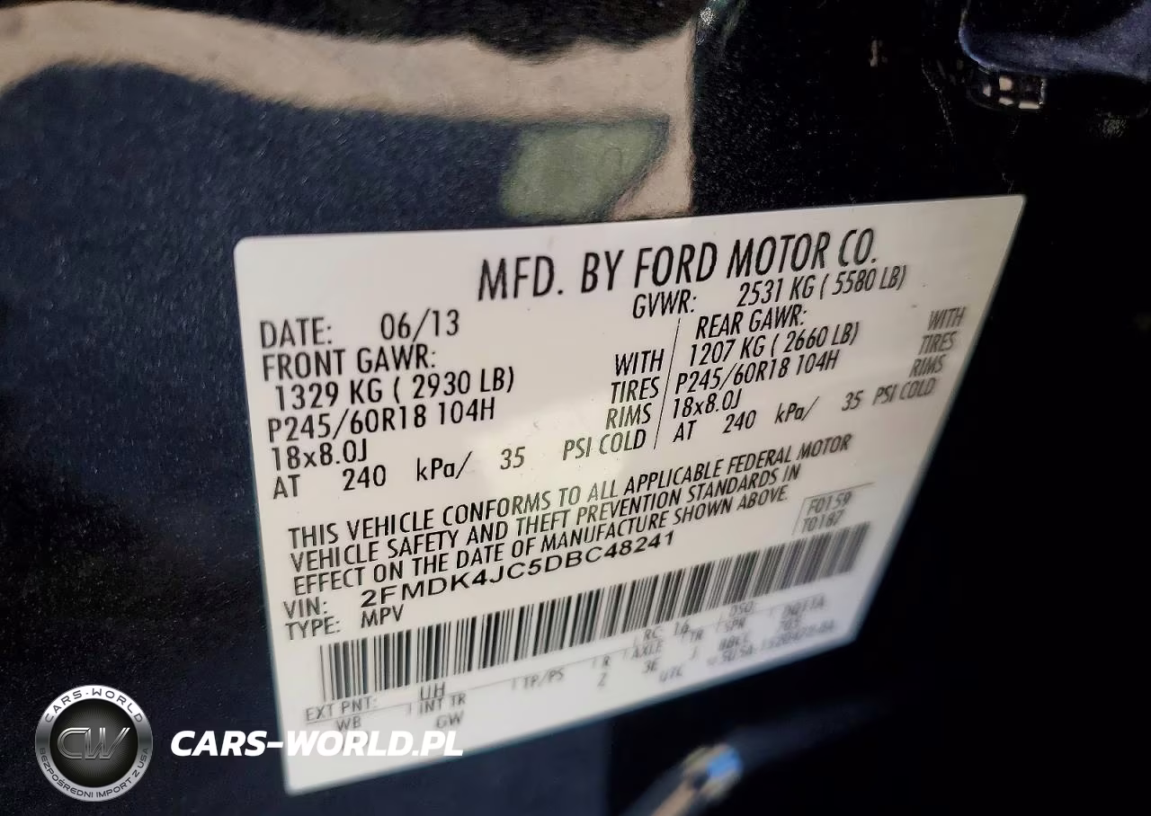 2013 Ford Edge Sel VIN:2FMDK4JC5DBC48241 - 13