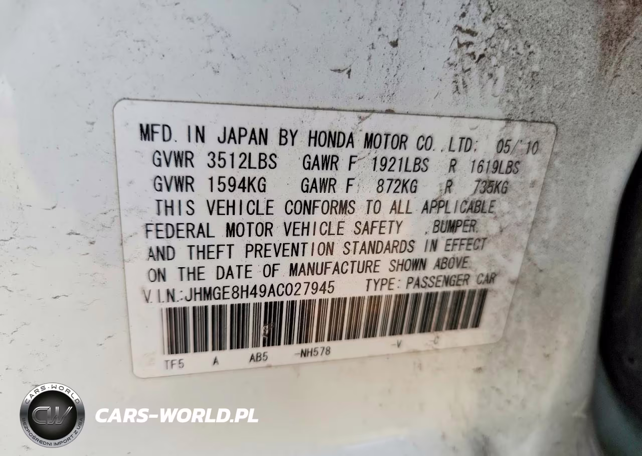 2010 Honda Fit VIN:JHMGE8H49AC027945 - 12