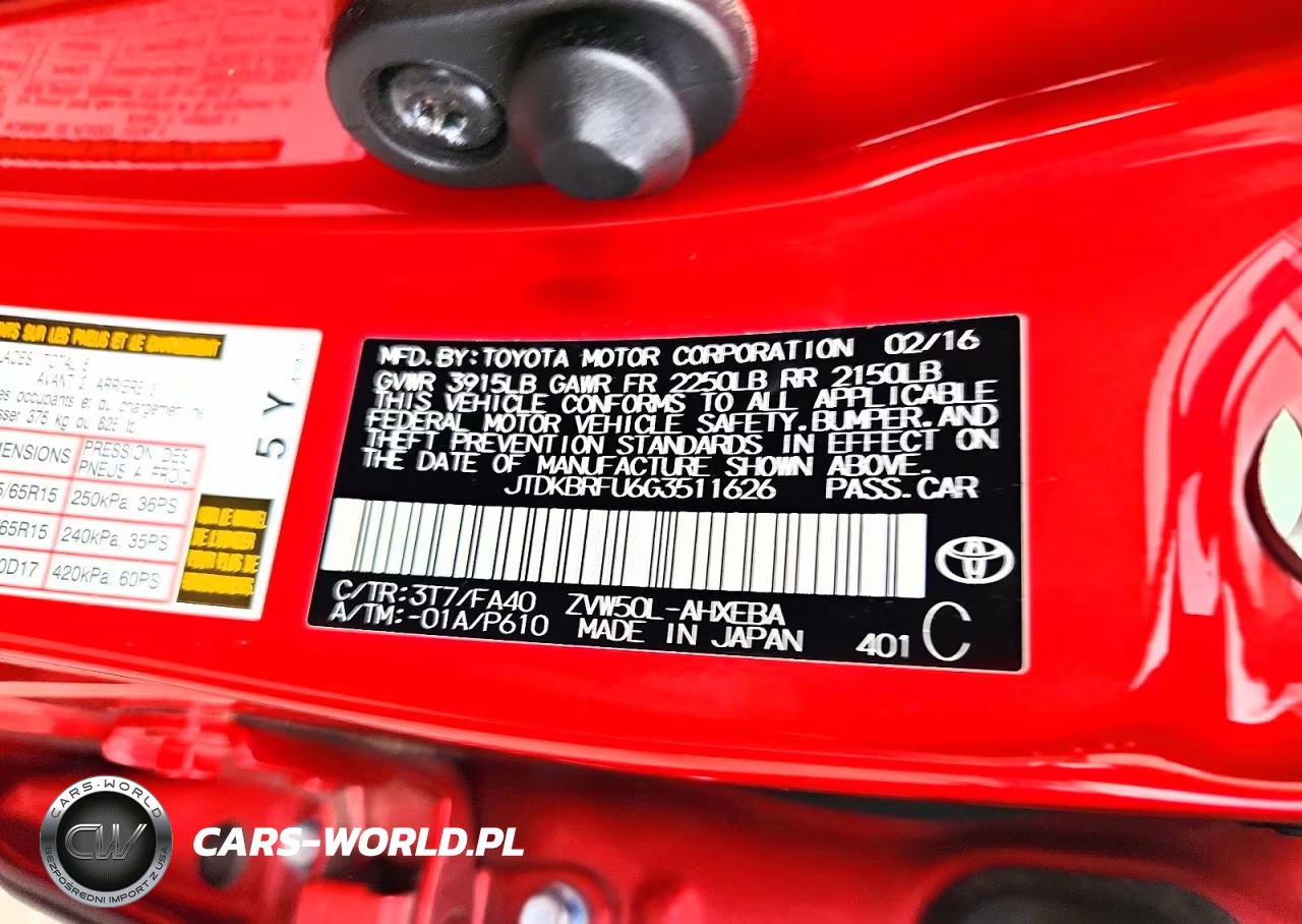 2016 Toyota Prius Two VIN:JTDKBRFU6G3511626 - 12