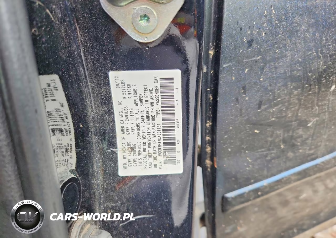 2013 Honda Accord Exl VIN:1HGCR3F87DA004131 - 11