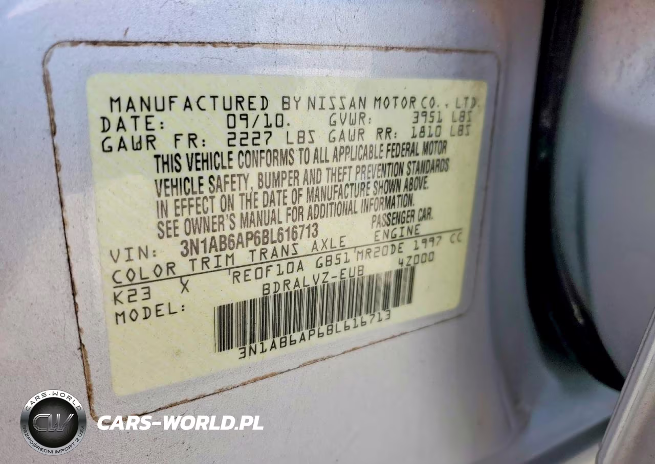 2011 Nissan Sentra 2.0 VIN:3N1AB6AP6BL616713 - 12