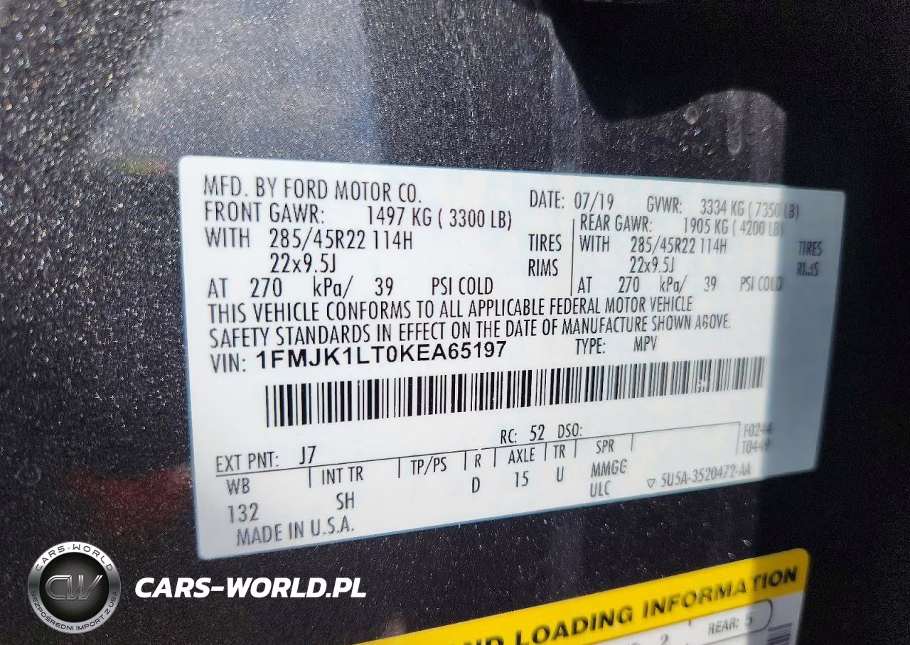 2019 Ford Expedition Max Platinum VIN:1FMJK1LT0KEA65197 - 14