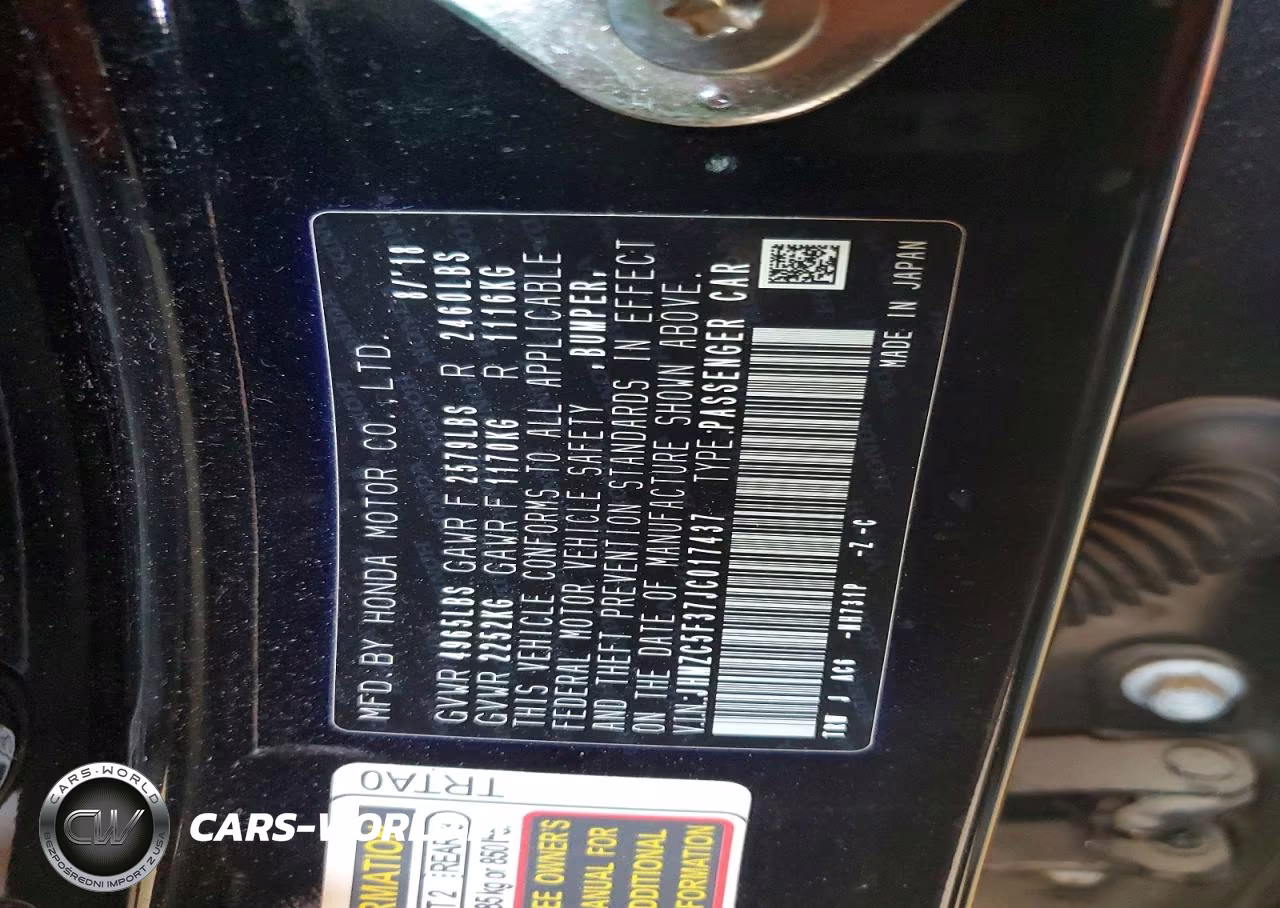 2018 Honda Clarity Touring VIN:JHMZC5F37JC017437 - 12