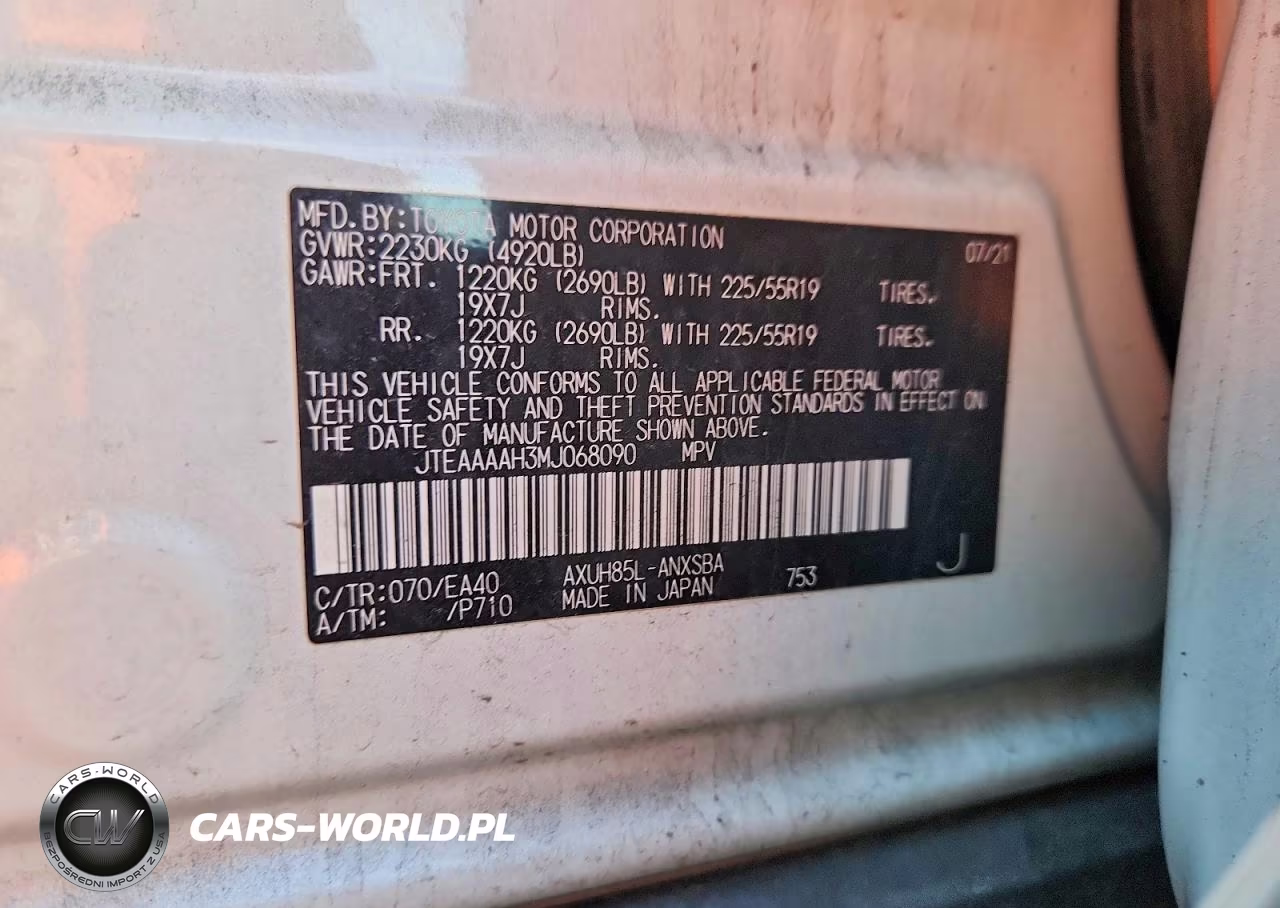 2021 Toyota Venza Limited VIN:JTEAAAAH3MJ068090 - 12