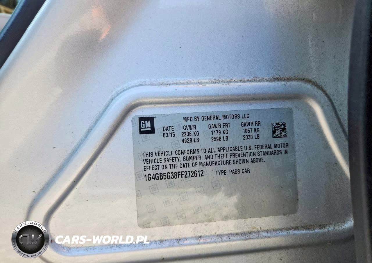 2015 Buick Lacrosse VIN:1G4GB5G38FF272612 - 12