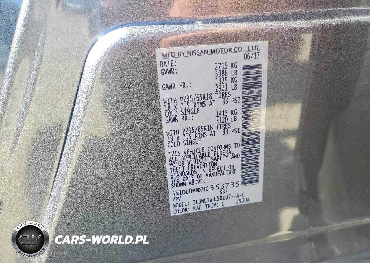 2017 Infiniti Qx60 Base VIN:5N1DL0MMXHC553735 - 13