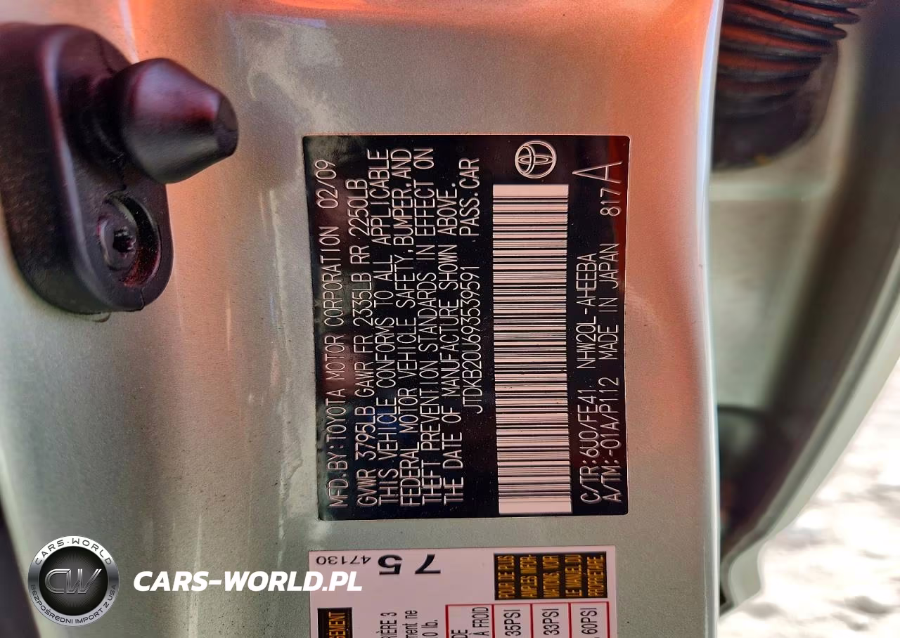 2009 Toyota Prius Base VIN:JTDKB20U693539591 - 12