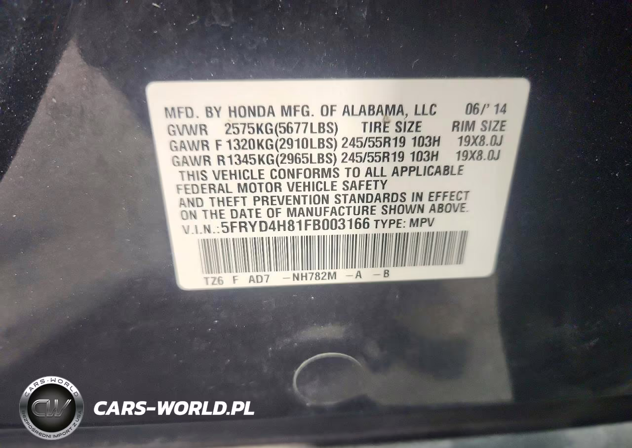2015 Acura Mdx Advance VIN:5FRYD4H81FB003166 - 13