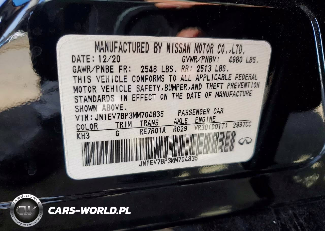 2021 Infiniti Q50 Luxe VIN:JN1EV7BP3MM704835 - 12