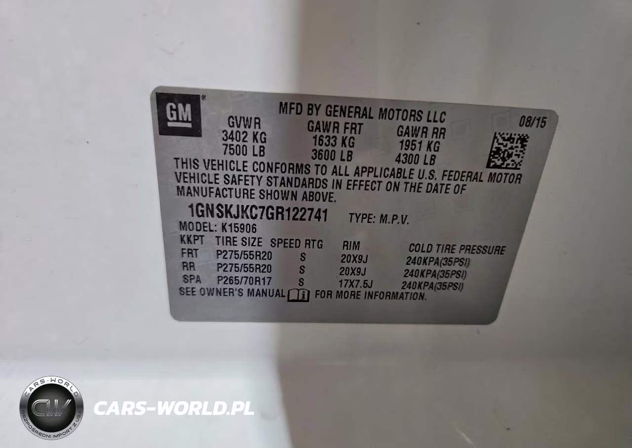 2016 Chevrolet Suburban K1500 Ltz VIN:1GNSKJKC7GR122741 - 13
