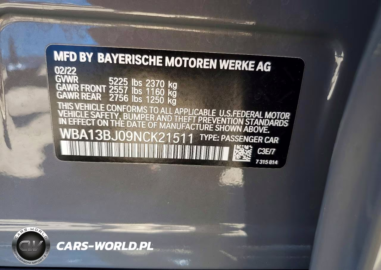 2022 BMW 530 Xi VIN:WBA13BJ09NCK21511 - 13