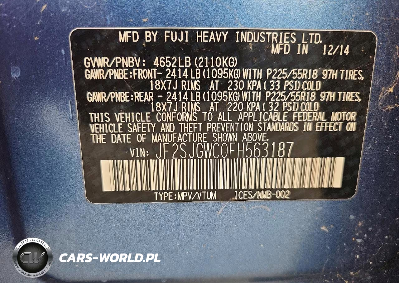 2015 Subaru Forester 2.0Xt Touring VIN:JF2SJGWC0FH563187 - 13