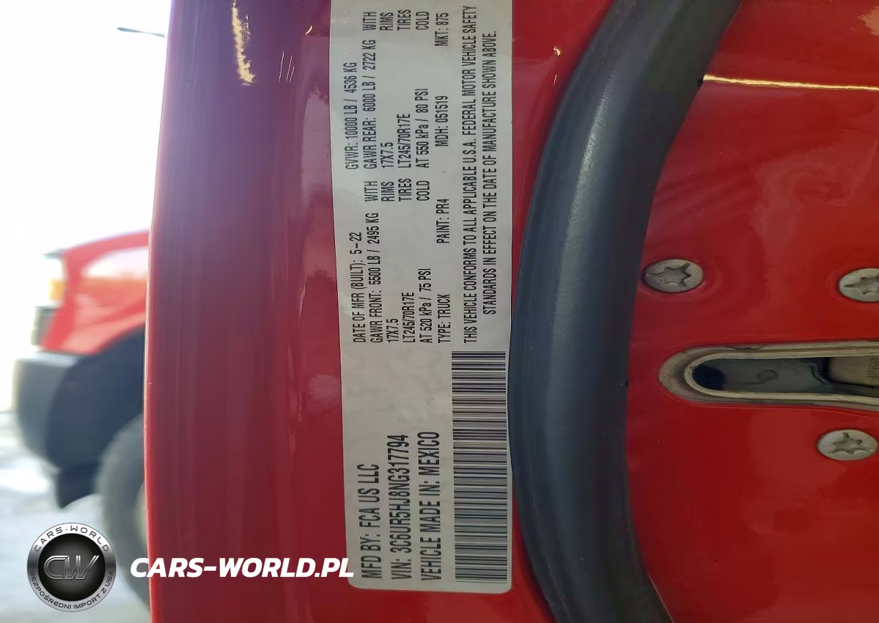 2022 Ram 2500 Tradesman VIN:3C6UR5HJ8NG317794 - 12