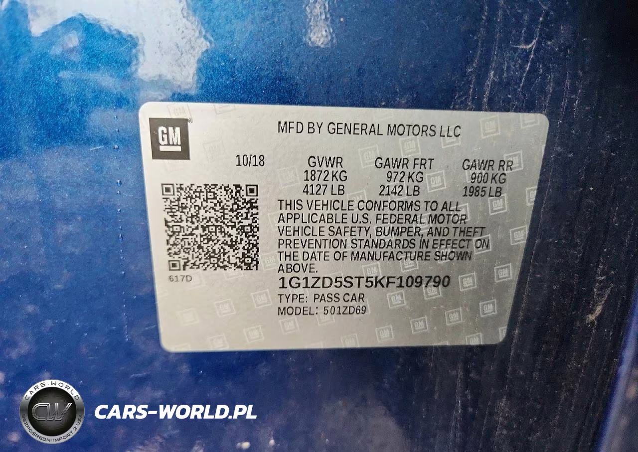 2019 Chevrolet Malibu Lt VIN:1G1ZD5ST5KF109790 - 12