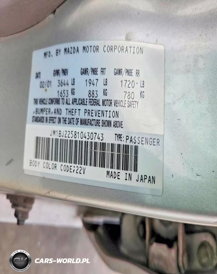 2001 Mazda Protege Lx VIN:JM1BJ225810430743 - 12