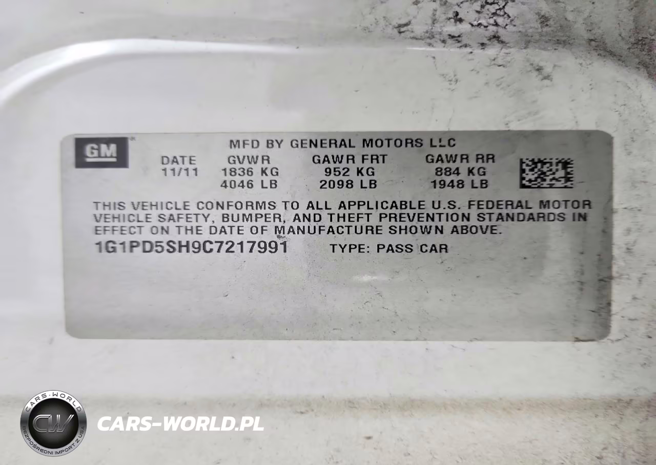 2012 Chevrolet Cruze Ls VIN:1G1PD5SH9C7217991 - 12