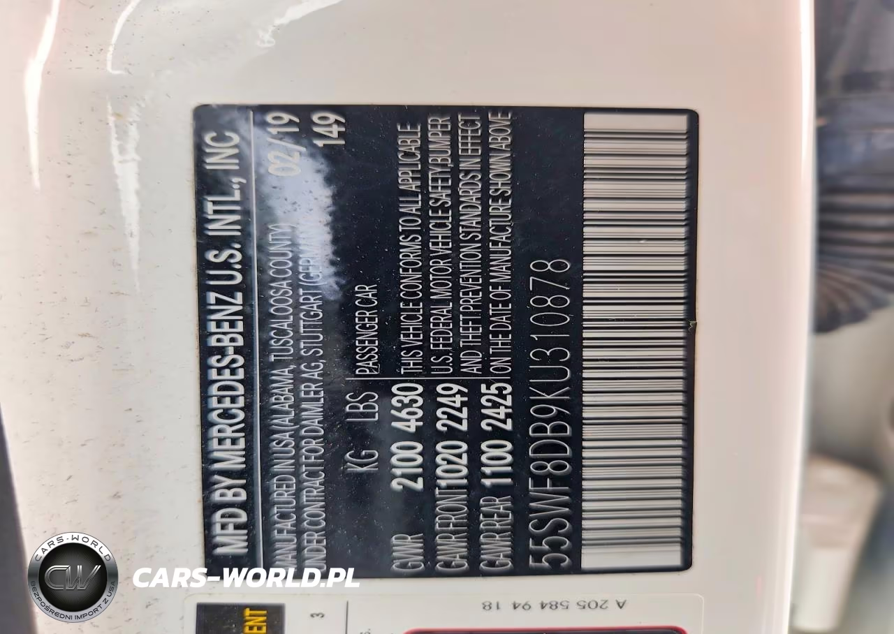 2019 Mercedes-Benz C 300 VIN:55SWF8DB9KU310878 - 12