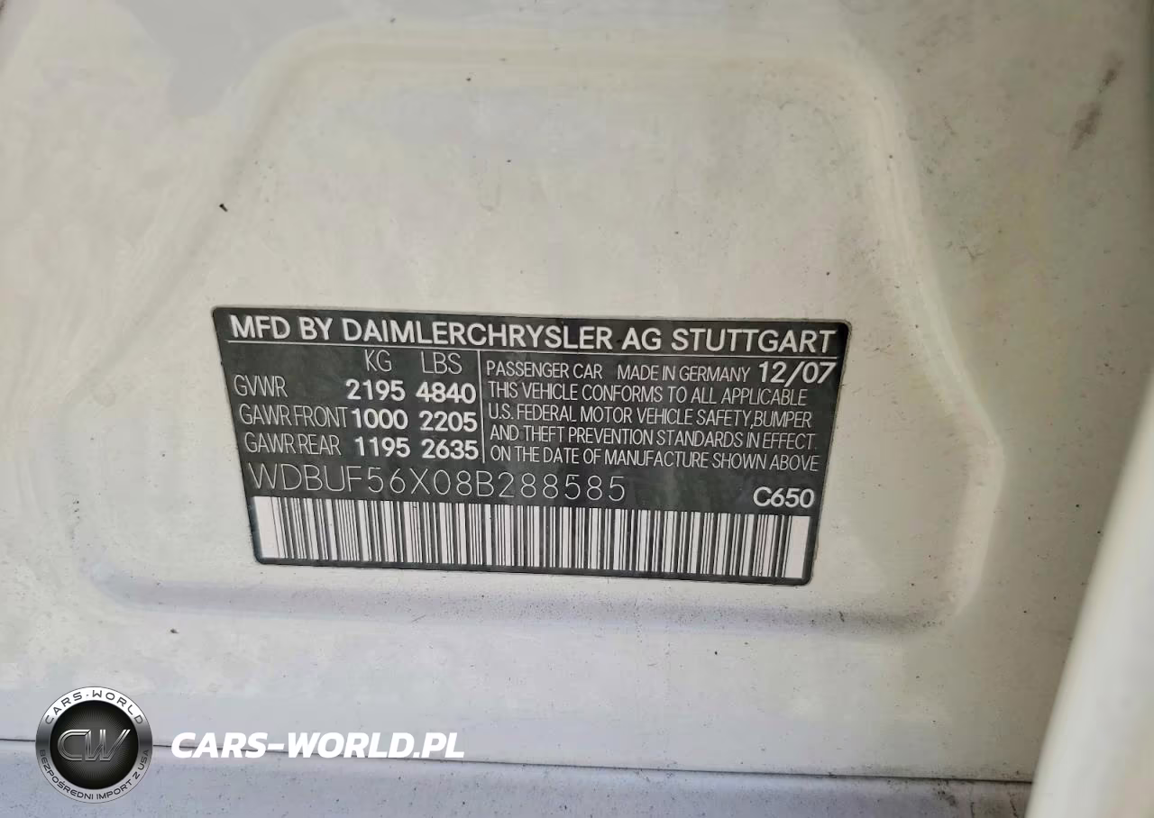 2008 Mercedes-Benz E 350 VIN:WDBUF56X08B288585 - 12