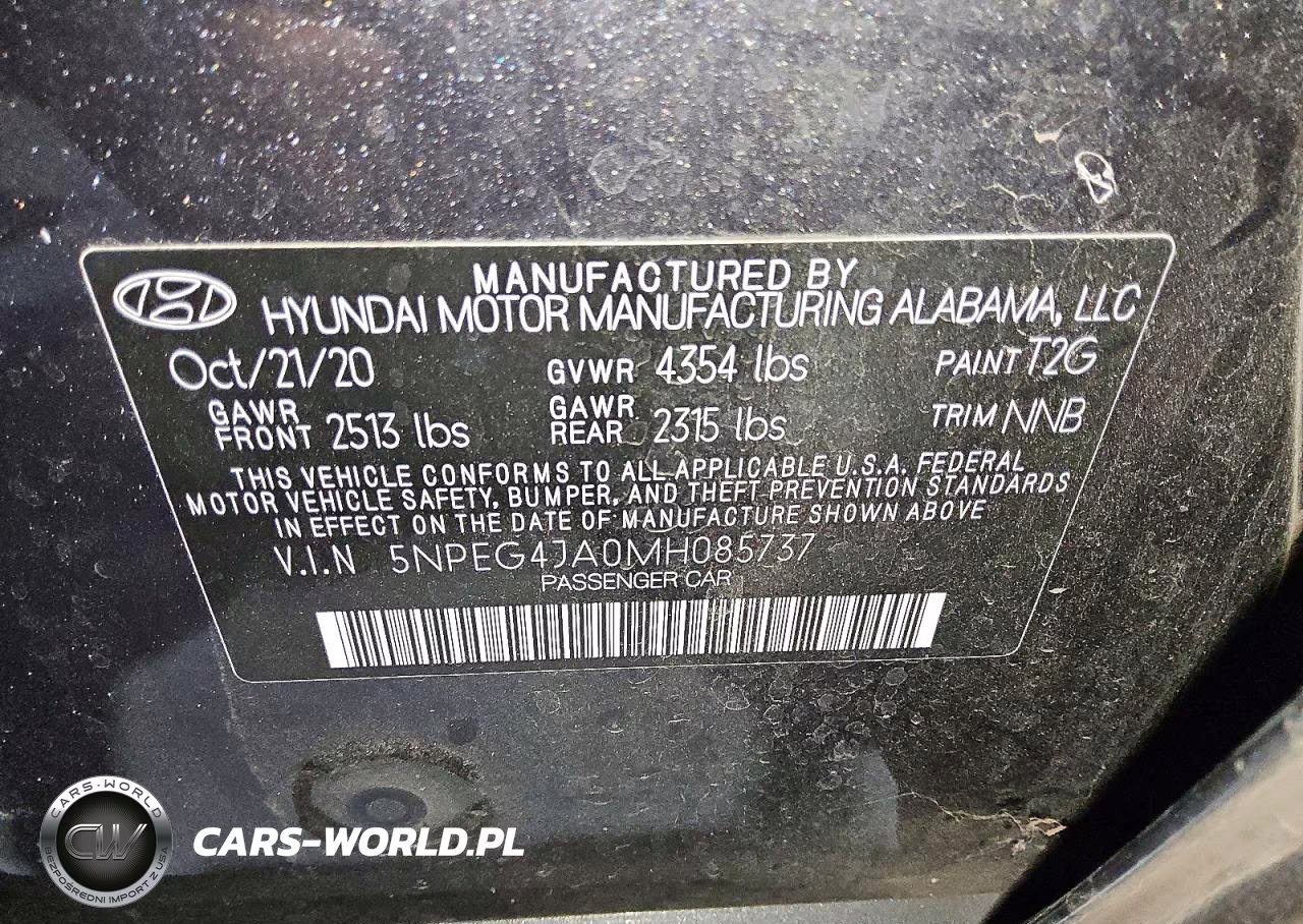 2021 Hyundai Sonata Se VIN:5NPEG4JA0MH085737 - 12