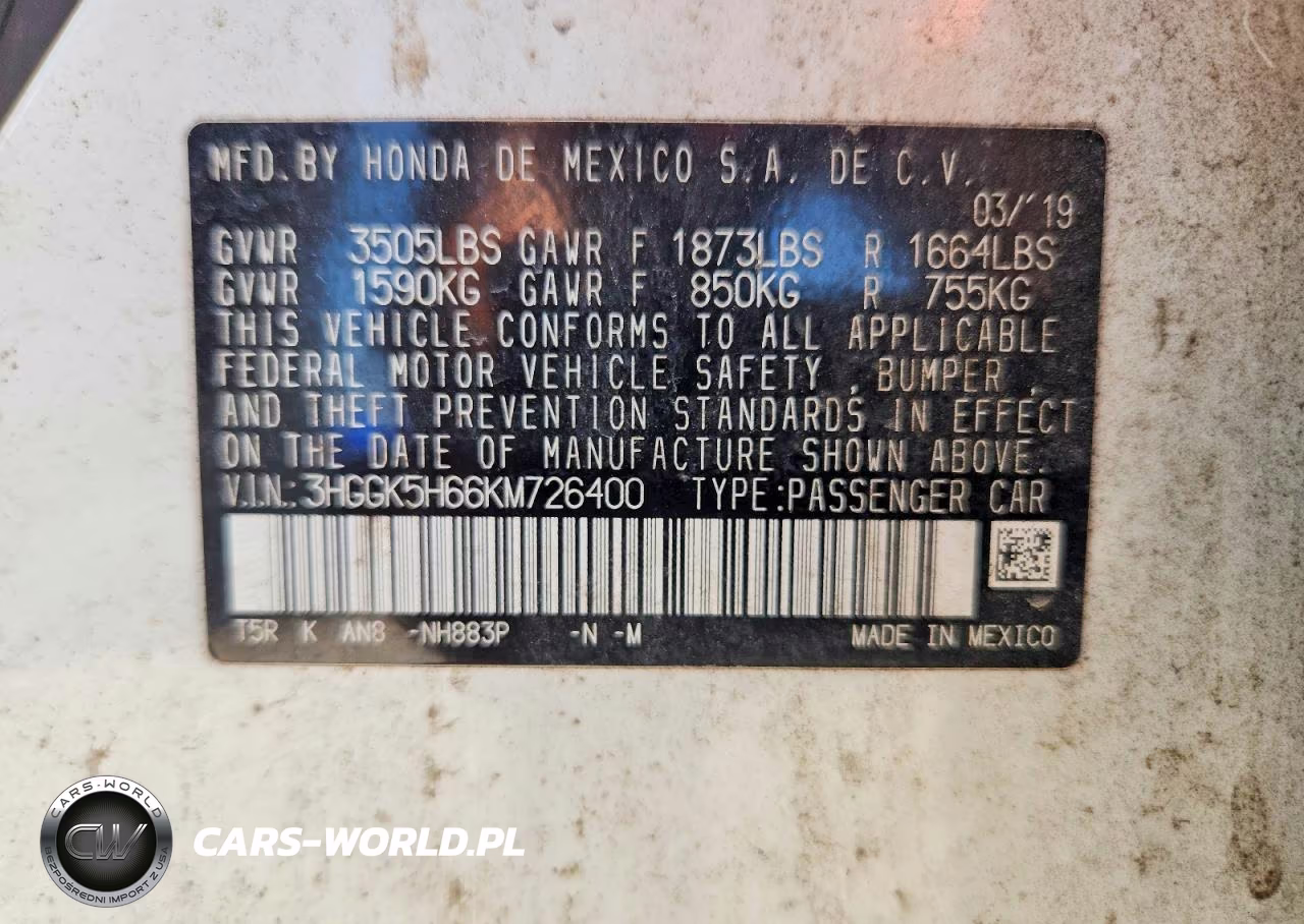 2019 Honda Fit Sport VIN:3HGGK5H66KM726400 - 13