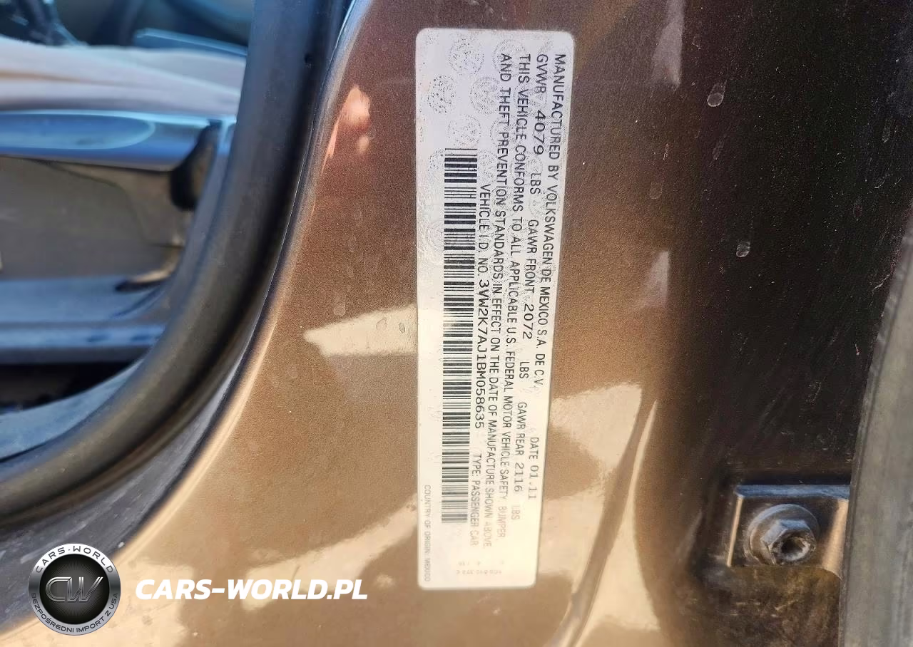 2011 Volkswagen Jetta Base VIN:3VW2K7AJ1BM058635 - 12