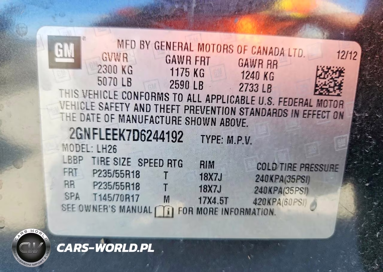2013 Chevrolet Equinox Lt VIN:2GNFLEEK7D6244192 - 13