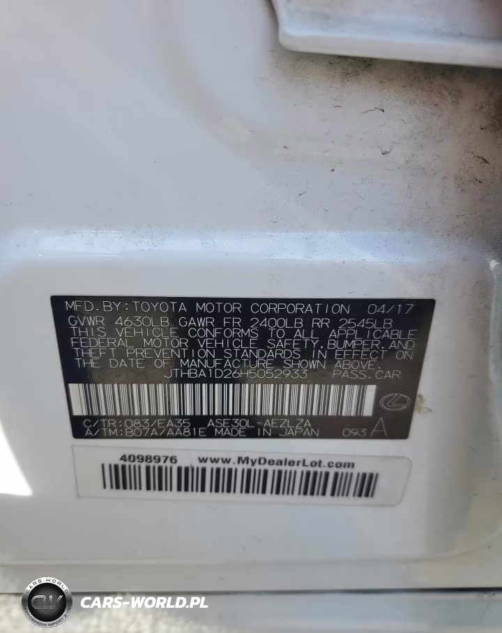 2017 Lexus Is 200T VIN:JTHBA1D26H5052933 - 12
