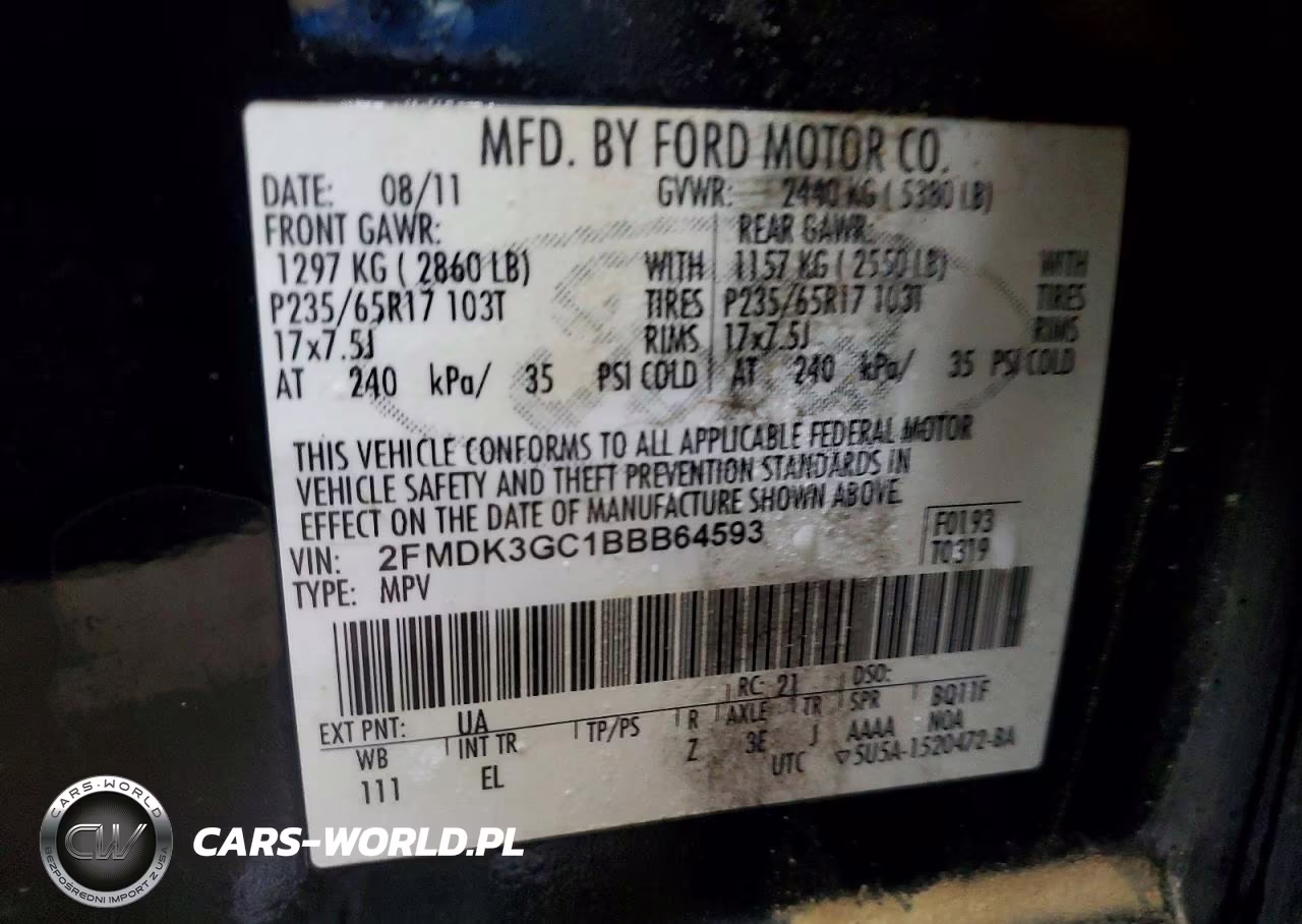 2011 Ford Edge Se VIN:2FMDK3GC1BBB64593 - 13