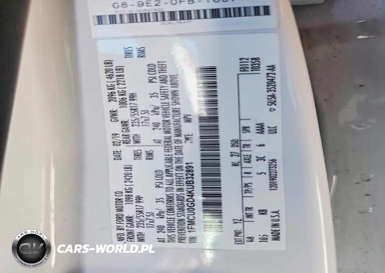 2019 Ford Escape Se VIN:1FMCU0GD4KUB32891 - 12