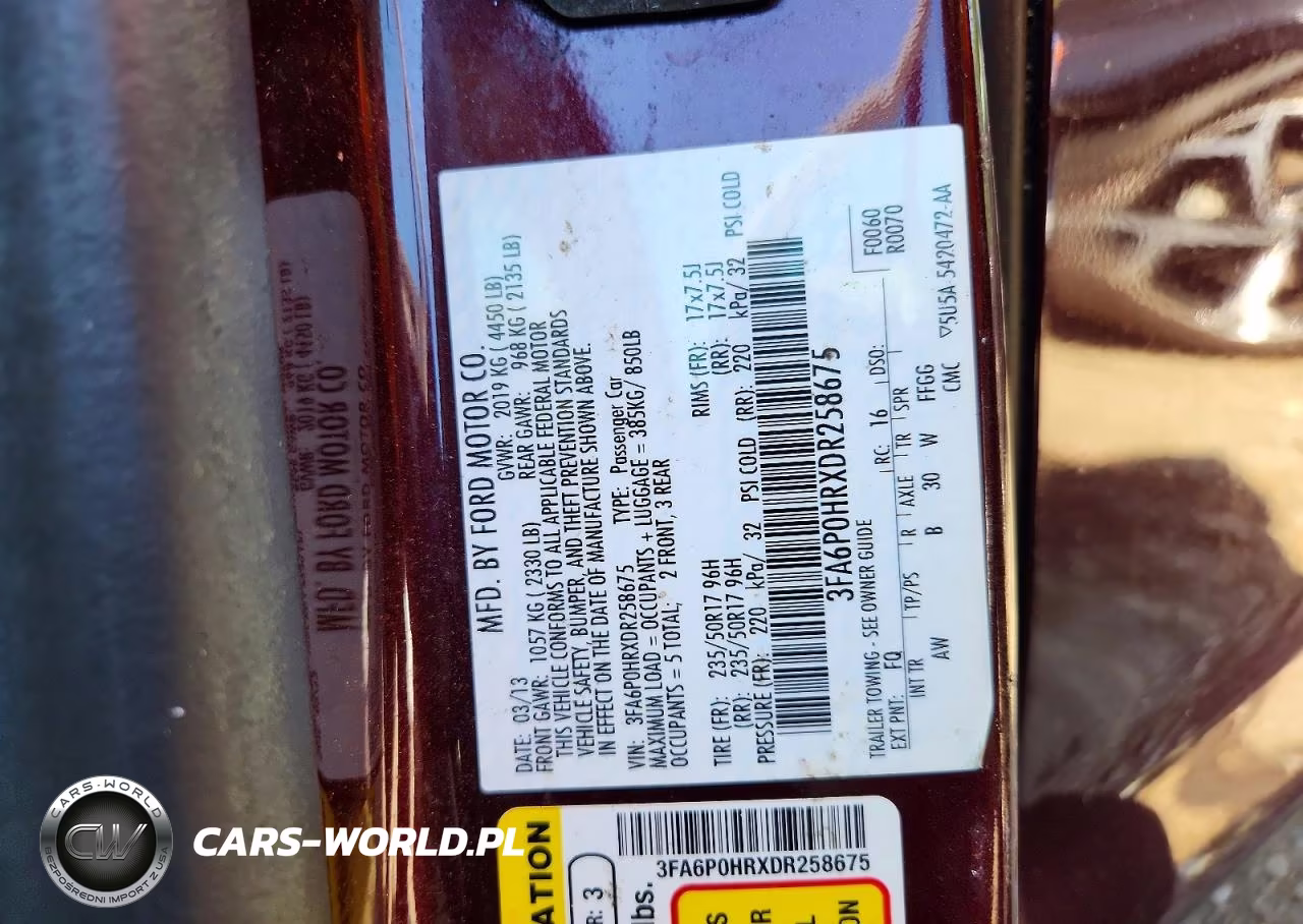 2013 Ford Fusion Se VIN:3FA6P0HRXDR258675 - 12