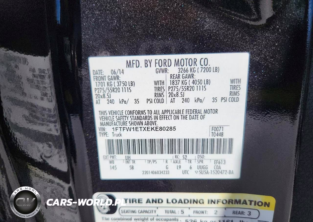 2014 Ford F150 Supercrew VIN:1FTFW1ETXEKE80285 - 13