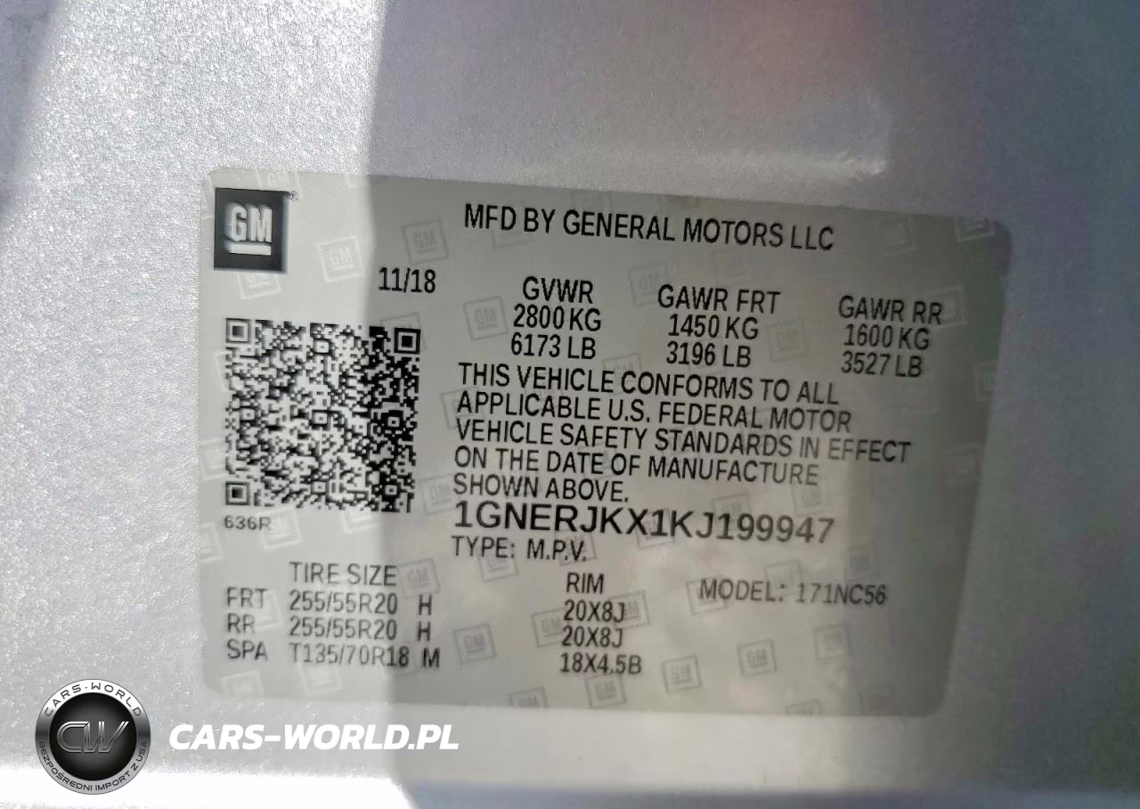 2019 Chevrolet Traverse Rs VIN:1GNERJKX1KJ199947 - 13
