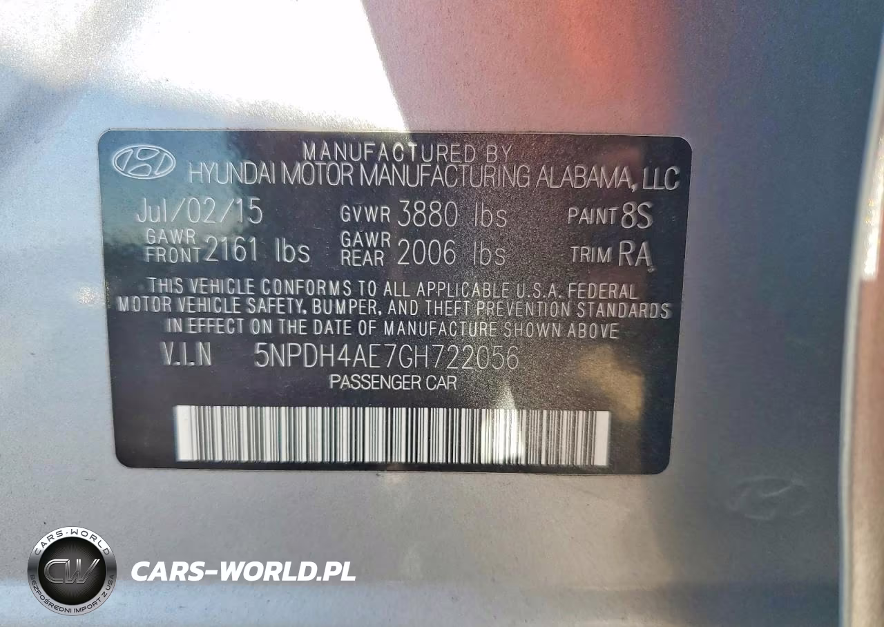 2016 Hyundai Elantra Se VIN:5NPDH4AE7GH722056 - 12