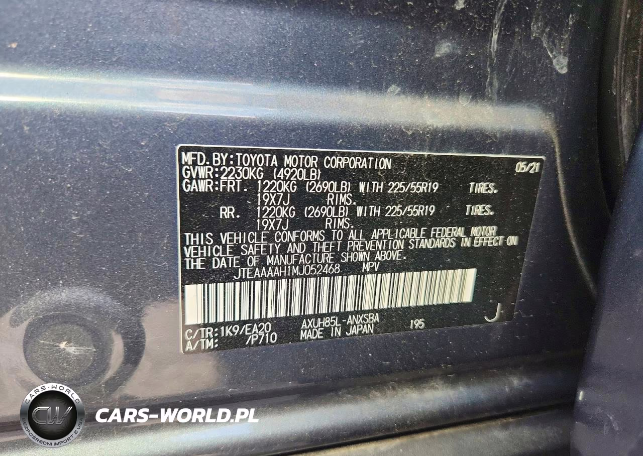 2021 Toyota Venza Limited VIN:JTEAAAAH1MJ052468 - 13