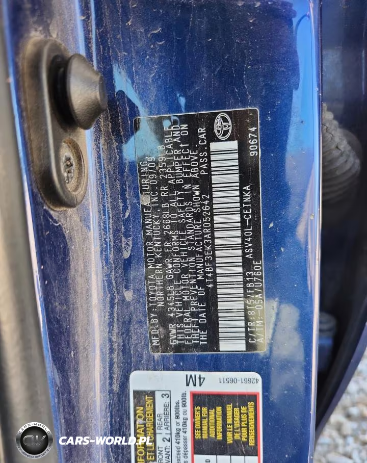 2010 Toyota Camry Le VIN:4T4BF3EK3AR052642 - 12