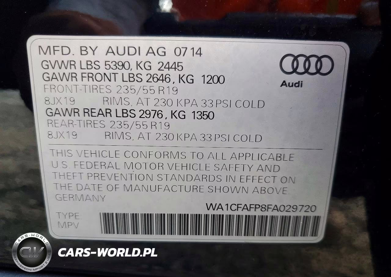 2015 Audi Q5 Premium VIN:WA1CFAFP8FA029720 - 13