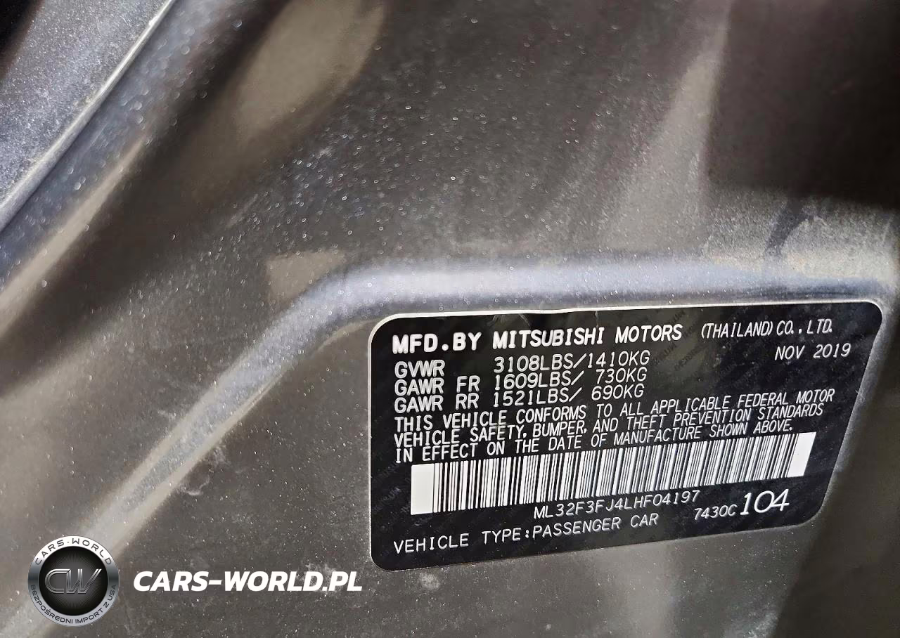 2020 Mitsubishi Mirage G4 Es VIN:ML32F3FJ4LHF04197 - 12