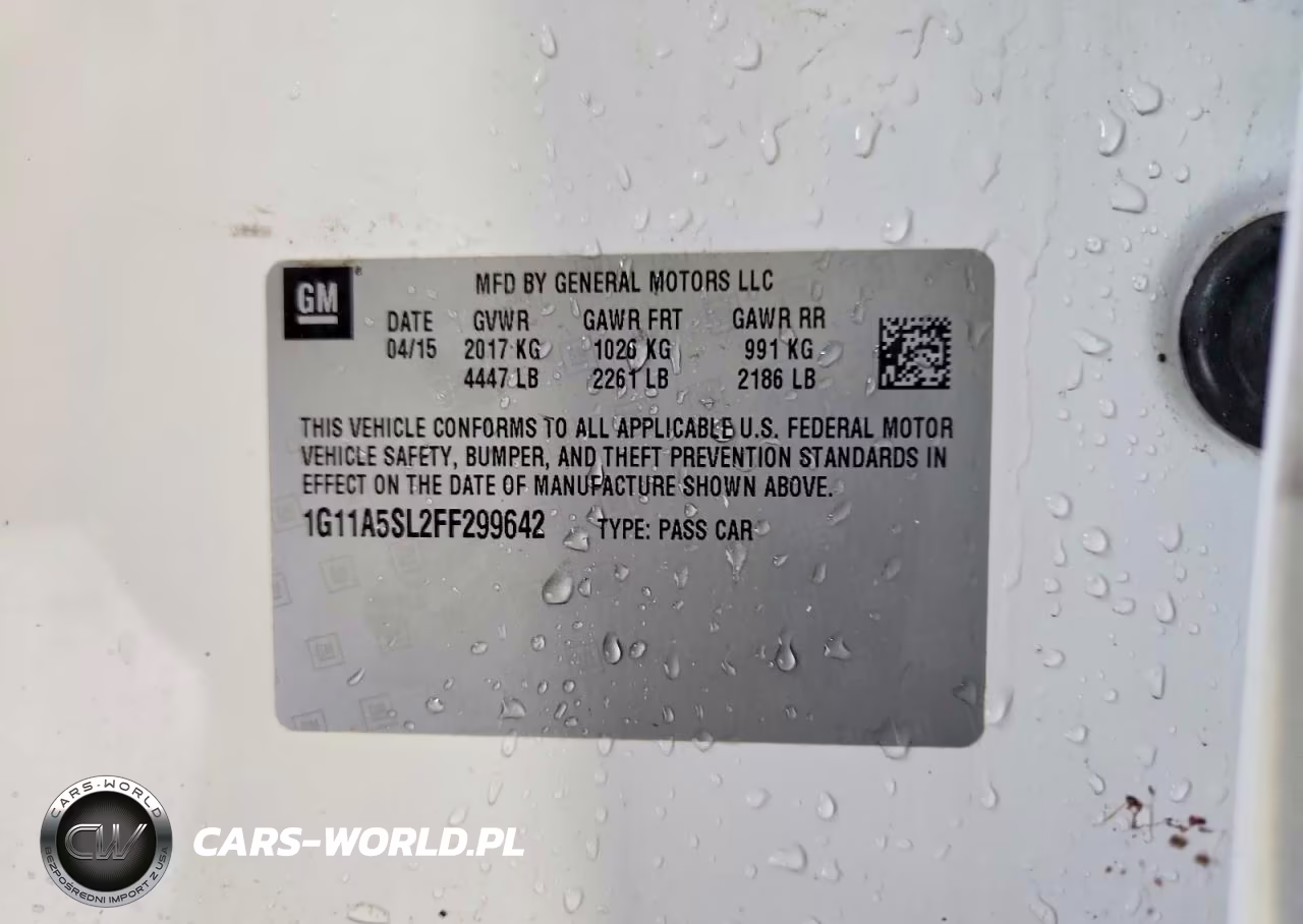 CHEVROLET MALIBU VIN:1G11A5SL2FF299642 - 12